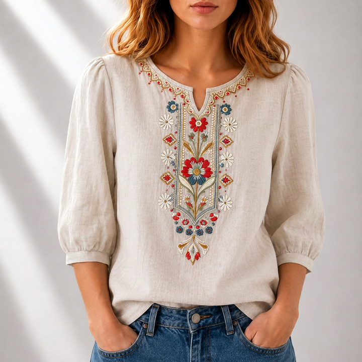 Cordelia | Artisan Embroidered Blouse