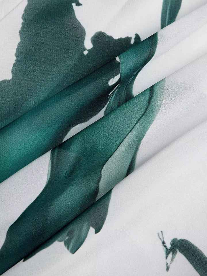 Althea | Watercolor Print Long Dress