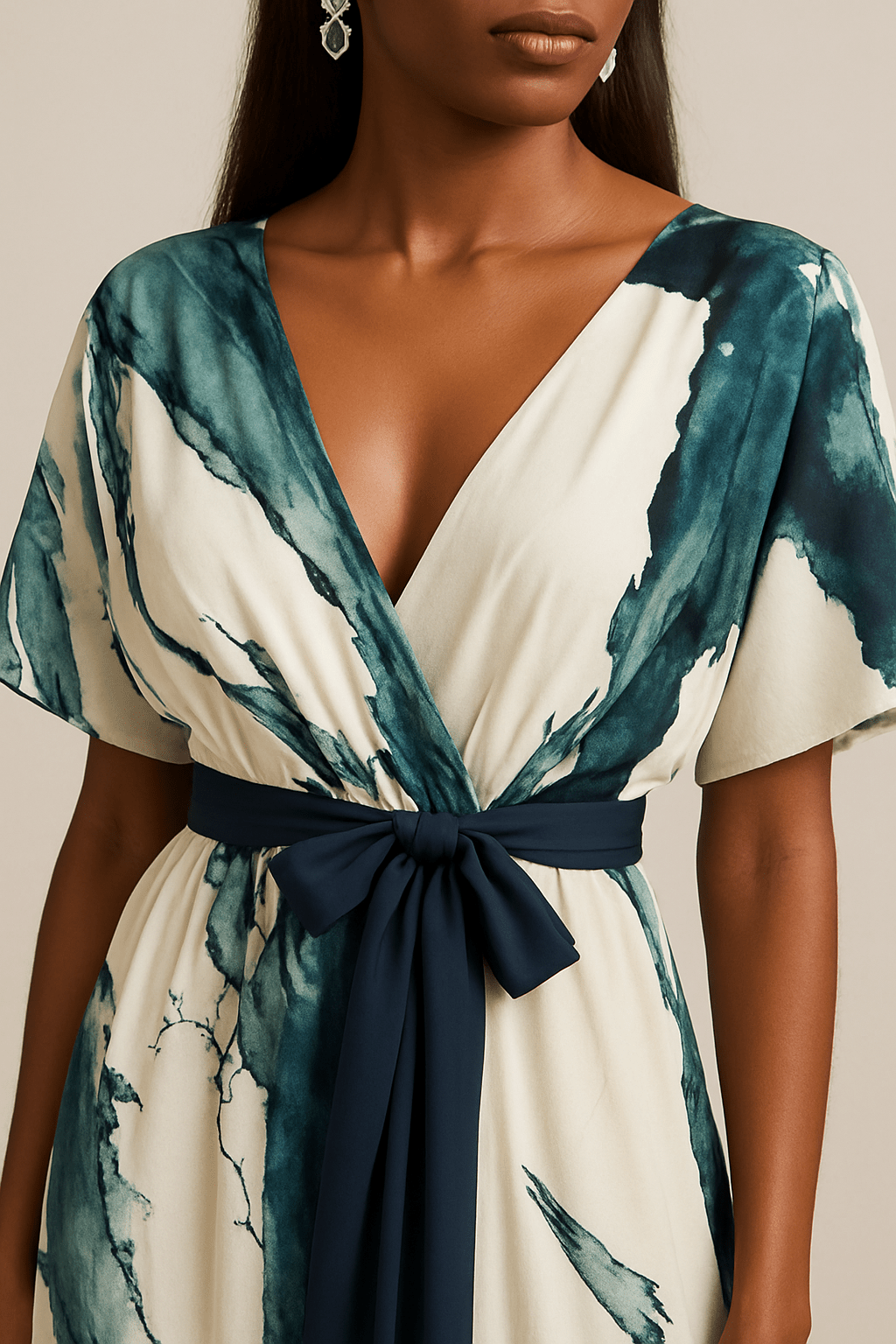 Althea | Watercolor Print Long Dress