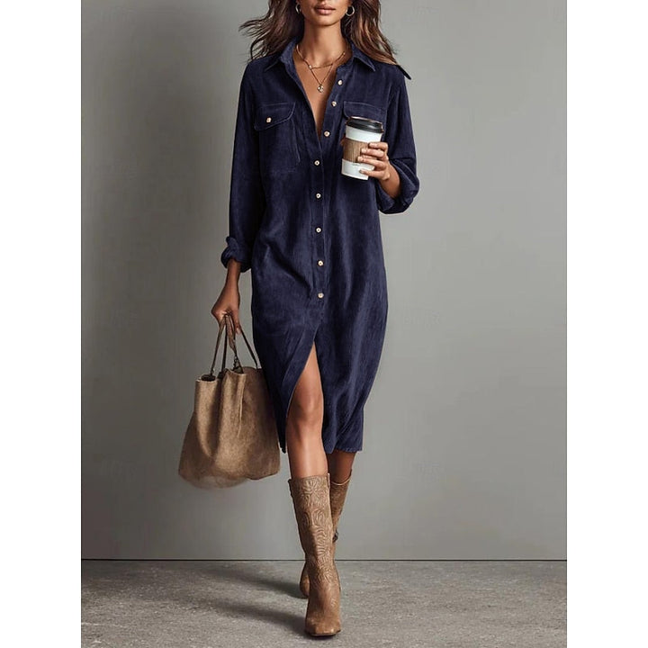 Bethany | Relaxed Button-Front Shirt Dress