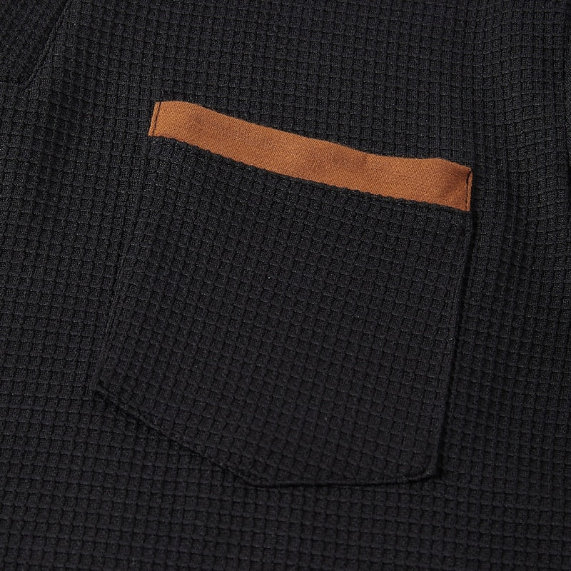 Beckett | Textured Long-Sleeve Henley Shirt
