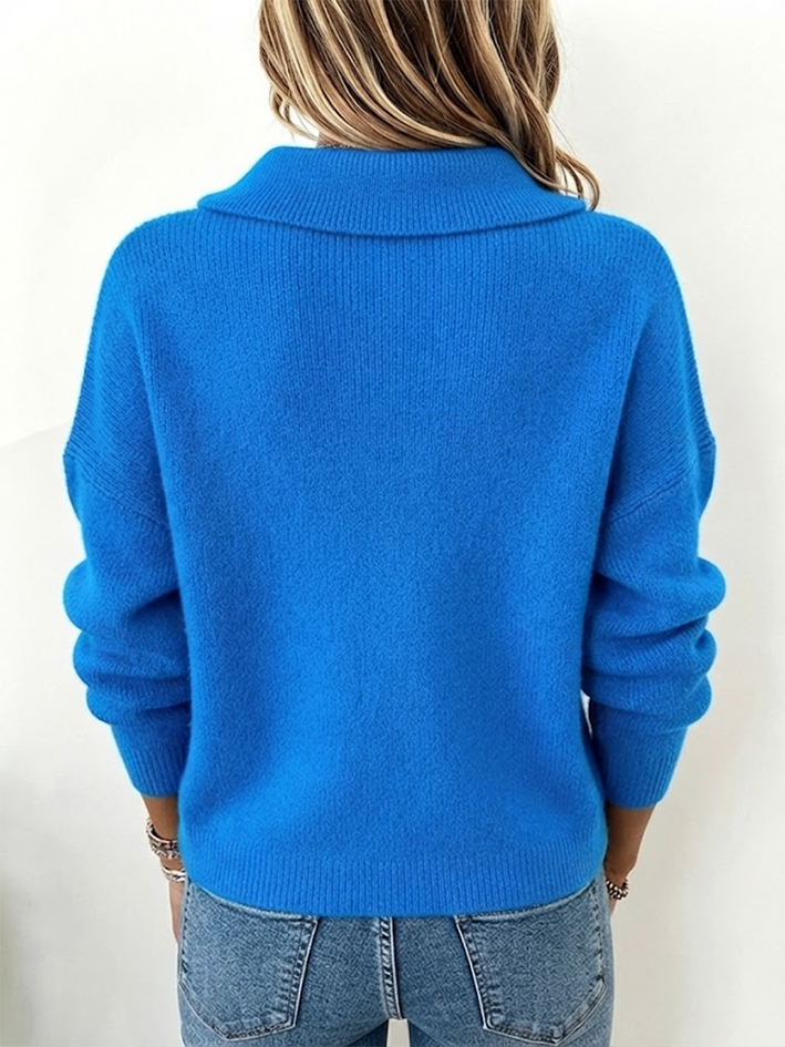 Rosewyn | Royal Blue Peter Pan Collar Sweater
