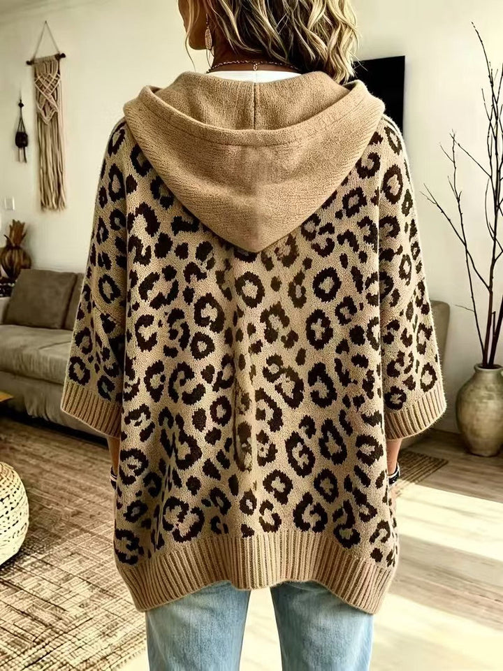 Maya™ | Comfortable And Casual Leopard-print Knitted Hoodie