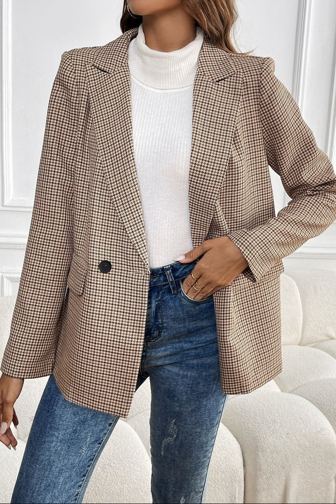 Beatrice | Vintage Houndstooth Blazer