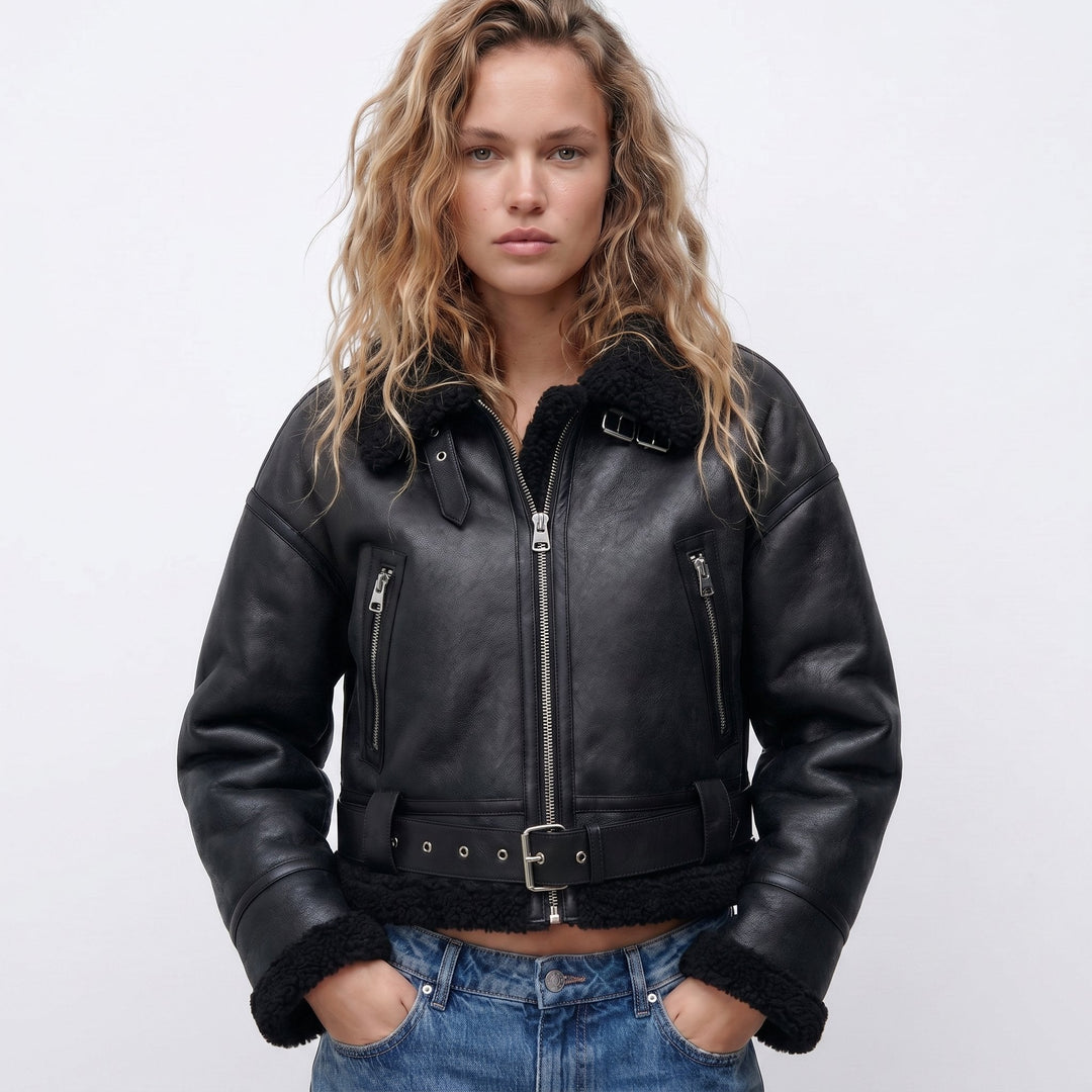 Camilla | Cropped Aviator Jacket