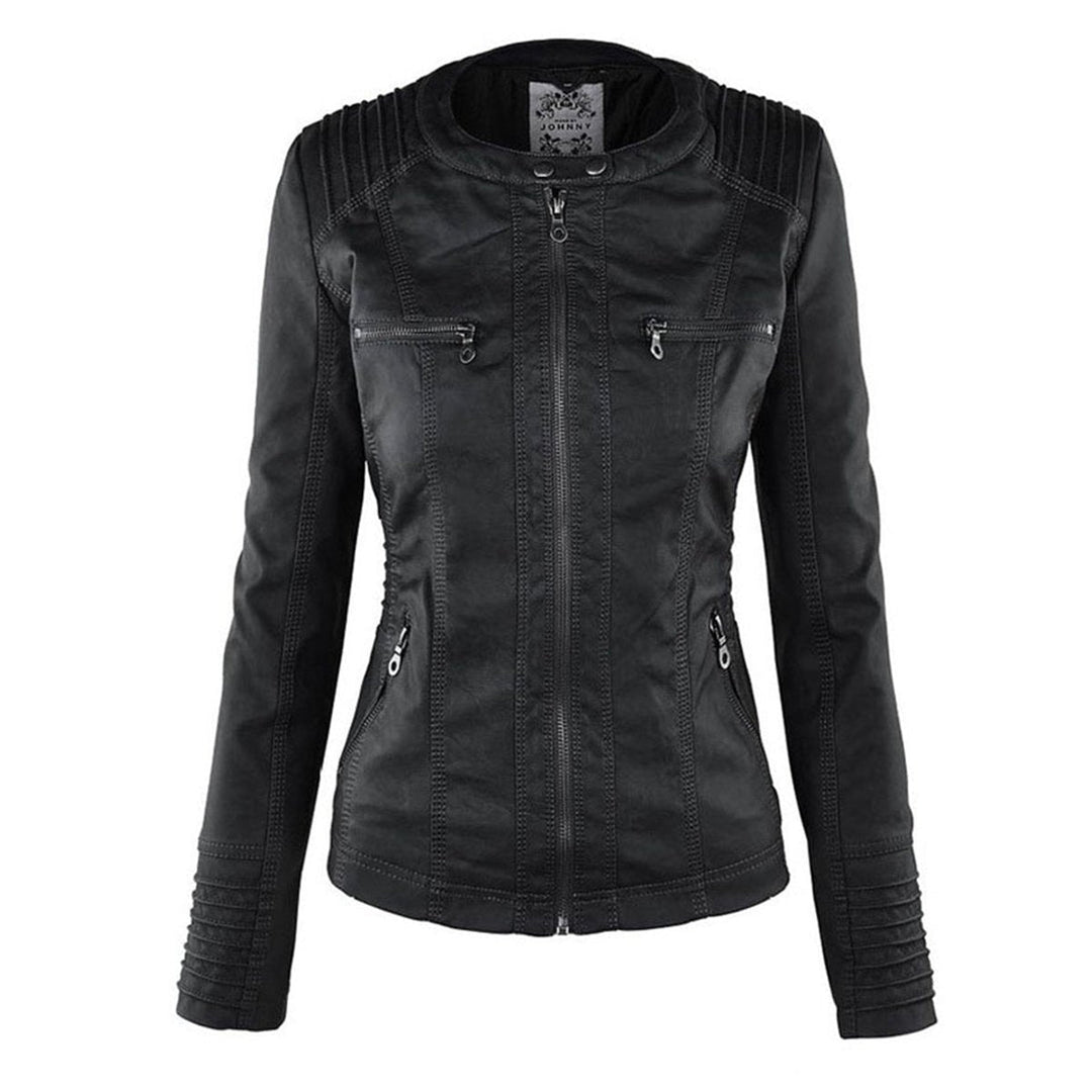 Harlow | Hooded Moto Jacket with Removable Hood