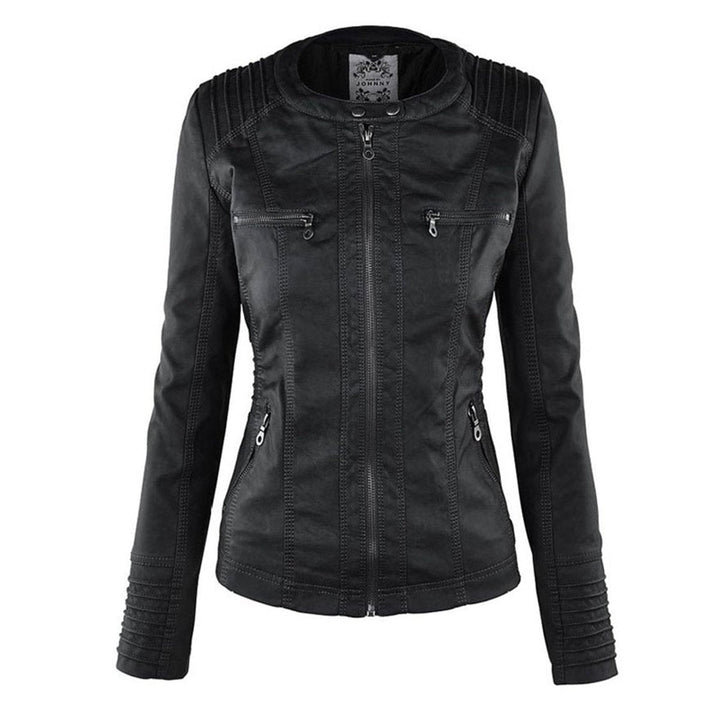 Harlow | Hooded Moto Jacket with Removable Hood