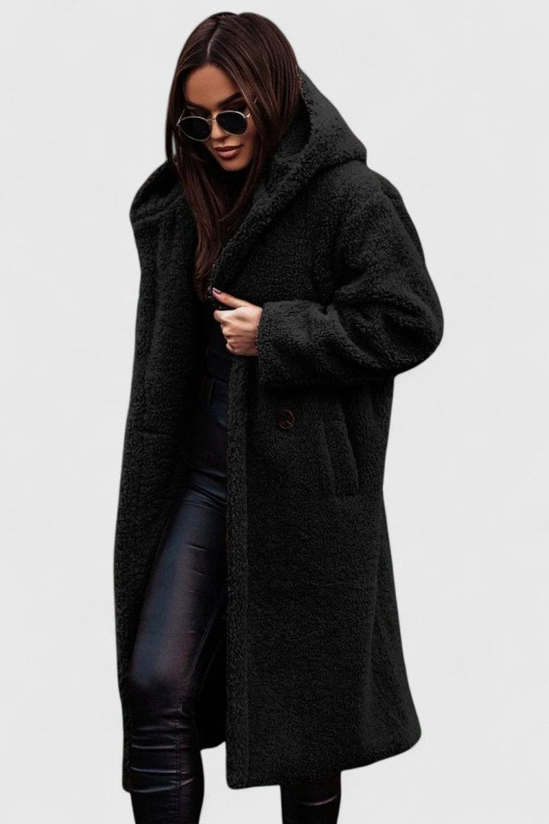Della | Cozy Longline Hooded Coat