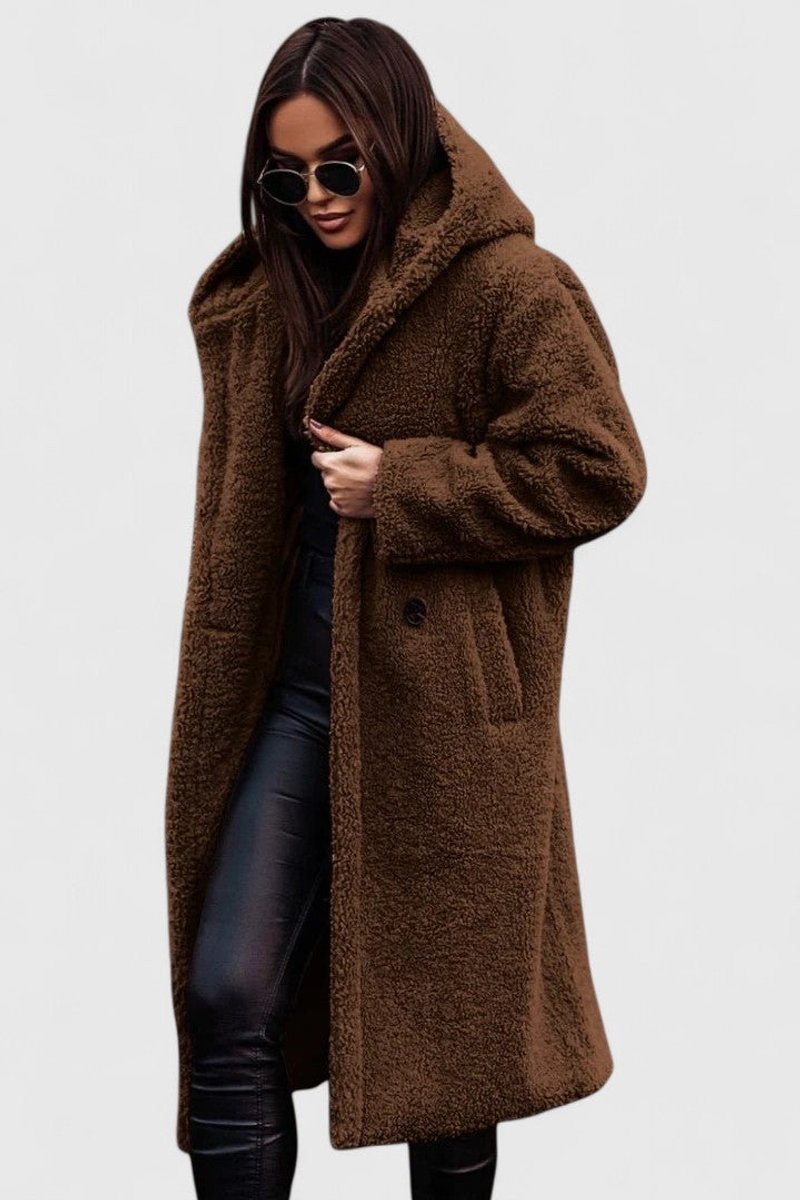 Della | Cozy Longline Hooded Coat
