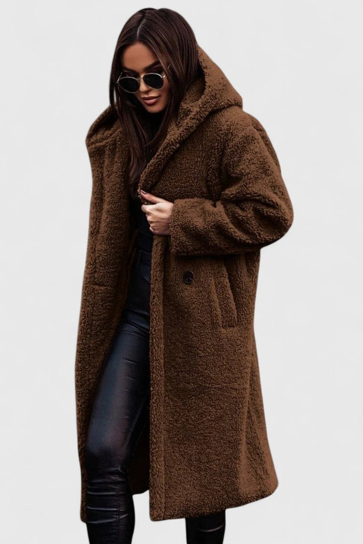 Della | Cozy Longline Hooded Coat