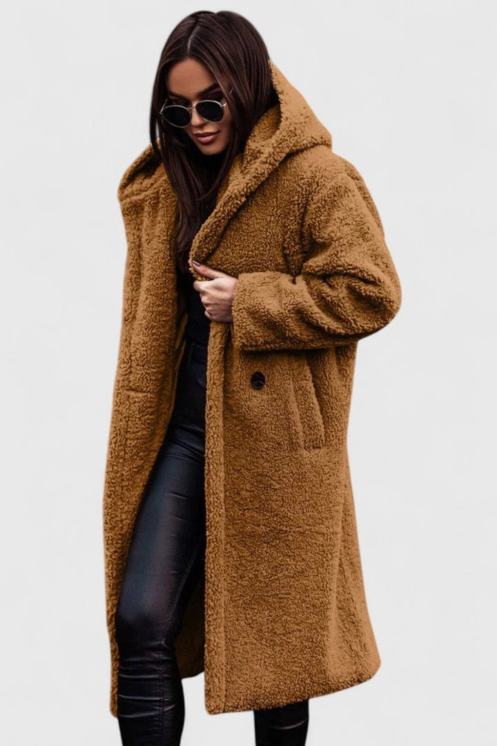 Della | Cozy Longline Hooded Coat