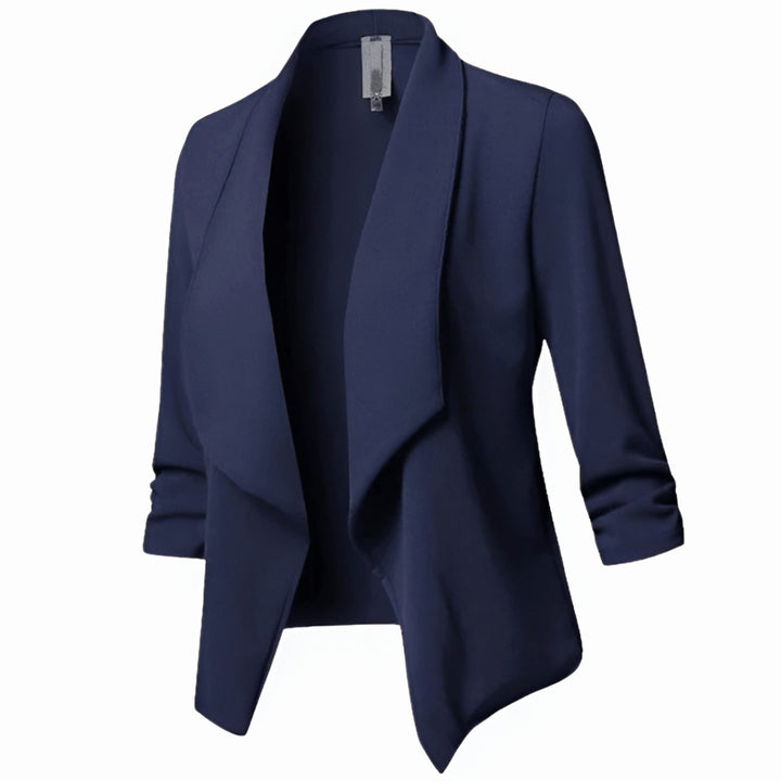 Odile | Draped Open-Front Blazer