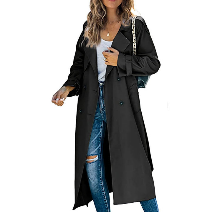 Sonia | Belted Double-Breasted Longline Trench Coat