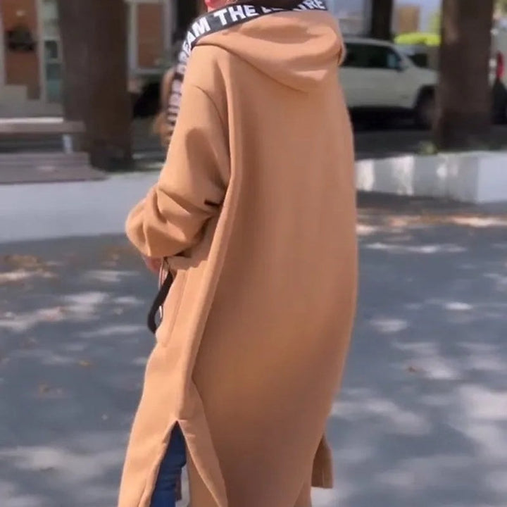 Aria | Women's Oversized Long Hooded Zip-Up Coat