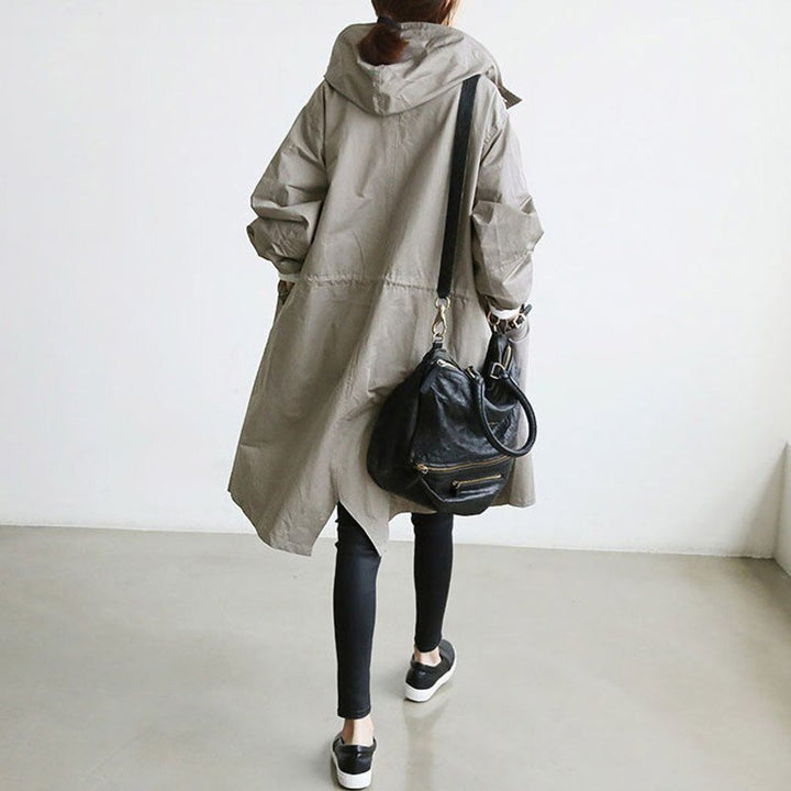 Amelia | Women's Oversized Water-Resistant Button-Front Trench Coat