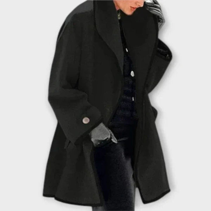 Georgiana | Oversized Contrast-Trim Coat