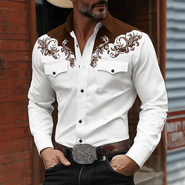 Colton | Western Print Button-Up Shirt